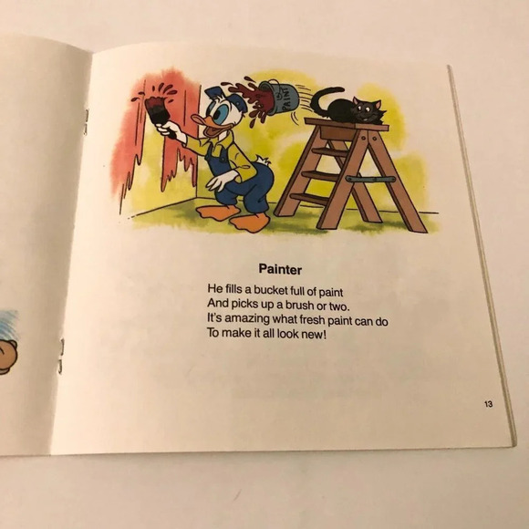 Vtg 1985 Disney Discovery Series Presents  People at Work Book Only No Tape - Picture 11 of 14